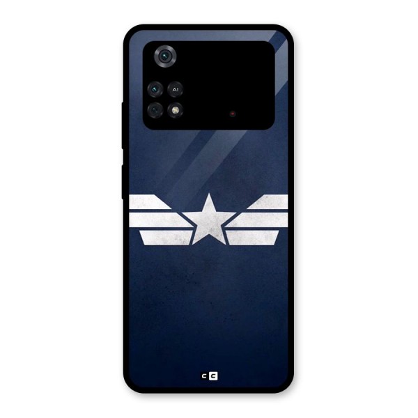 American Shield Glass Back Case for Poco M4 Pro 4G