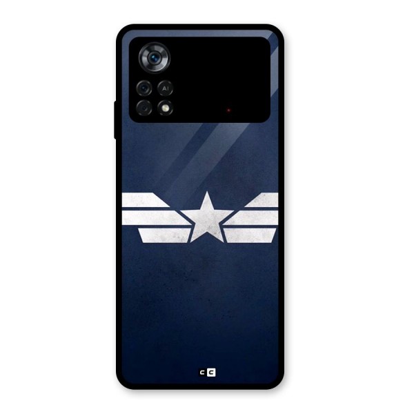 American Shield Glass Back Case for Poco X4 Pro 5G