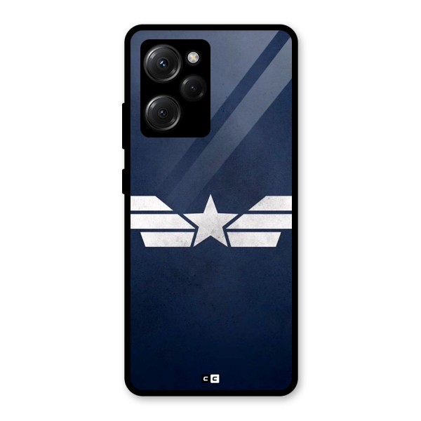 American Shield Glass Back Case for Poco X5 Pro