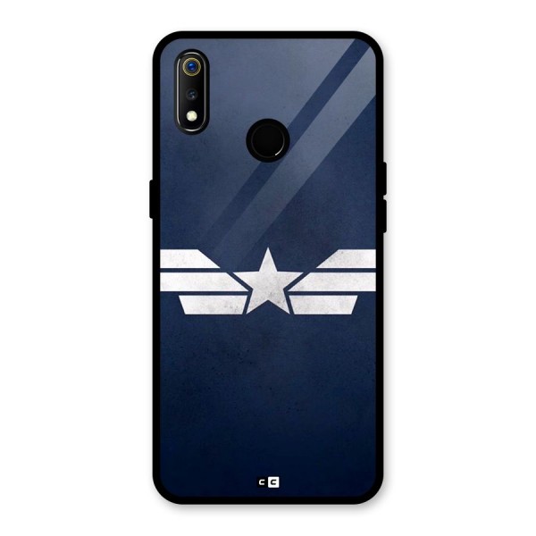 American Shield Glass Back Case for Realme 3