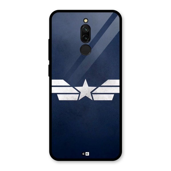 American Shield Glass Back Case for Redmi 8