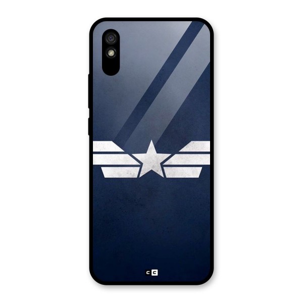 American Shield Glass Back Case for Redmi 9i