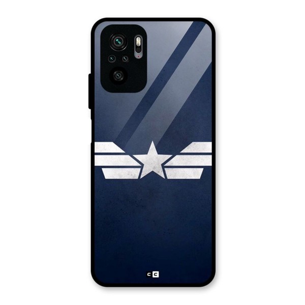 American Shield Glass Back Case for Redmi Note 10