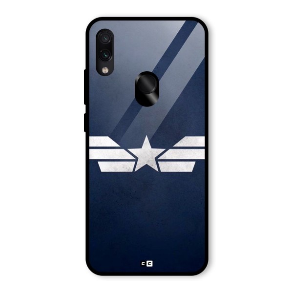 American Shield Glass Back Case for Redmi Note 7