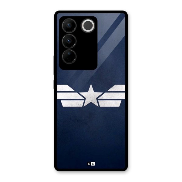 American Shield Glass Back Case for Vivo V27 Pro