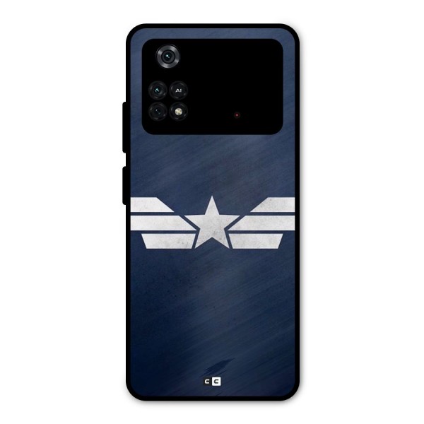 American Shield Metal Back Case for Poco M4 Pro 4G