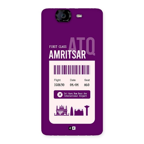 Amritsar Boarding Pass Back Case for Canvas Knight A350