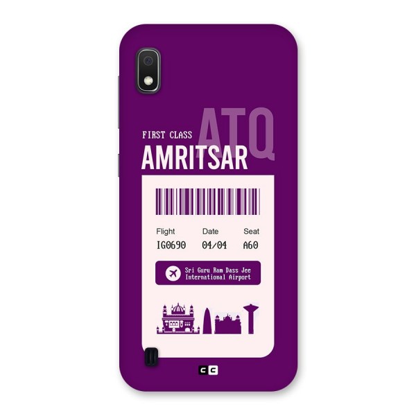 Amritsar Boarding Pass Back Case for Galaxy A10