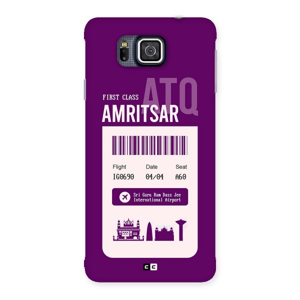 Amritsar Boarding Pass Back Case for Galaxy Alpha