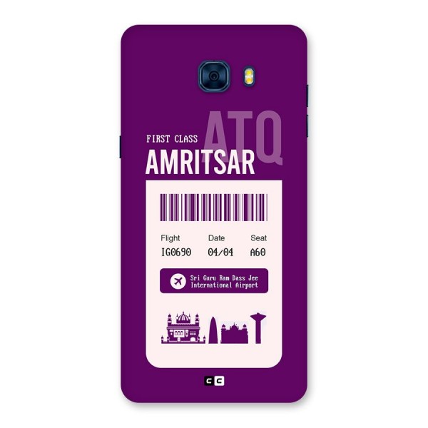 Amritsar Boarding Pass Back Case for Galaxy C7 Pro