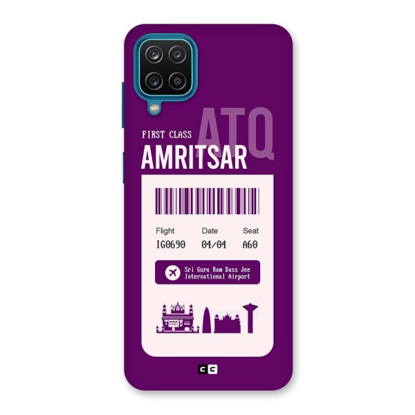 Amritsar Boarding Pass Back Case for Galaxy F12