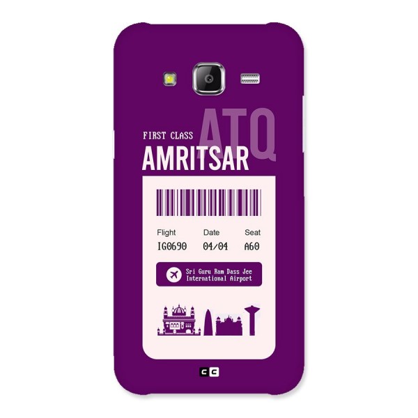 Amritsar Boarding Pass Back Case for Galaxy J5