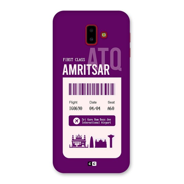 Amritsar Boarding Pass Back Case for Galaxy J6 Plus