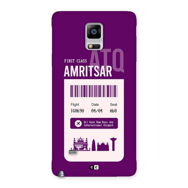 Amritsar Boarding Pass Back Case for Galaxy Note 4