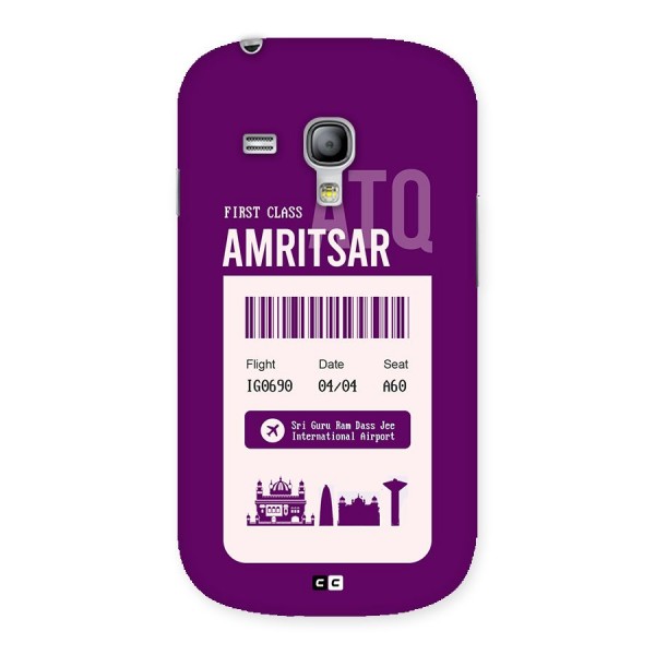 Amritsar Boarding Pass Back Case for Galaxy S3 Mini