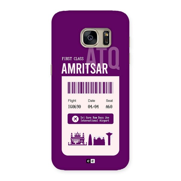 Amritsar Boarding Pass Back Case for Galaxy S7