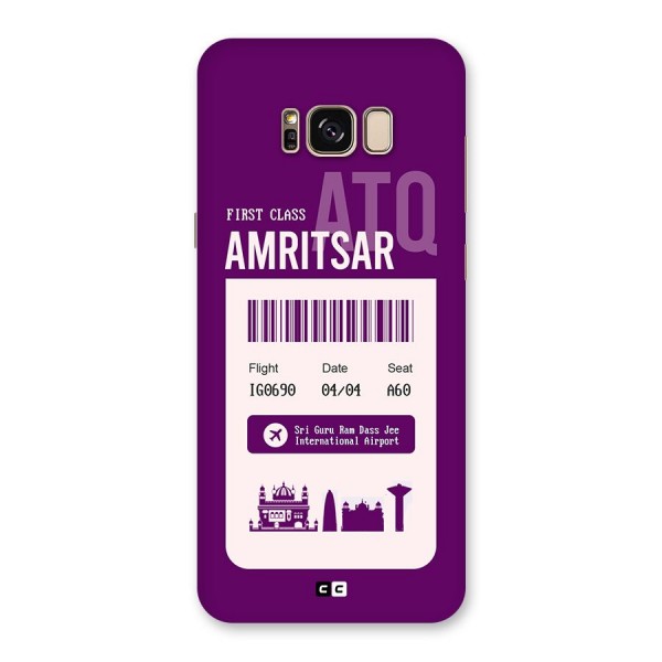 Amritsar Boarding Pass Back Case for Galaxy S8 Plus