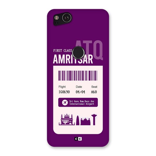 Amritsar Boarding Pass Back Case for Google Pixel 2