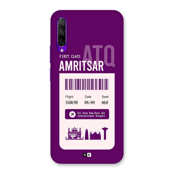 Amritsar Boarding Pass Back Case for Honor 9X Pro