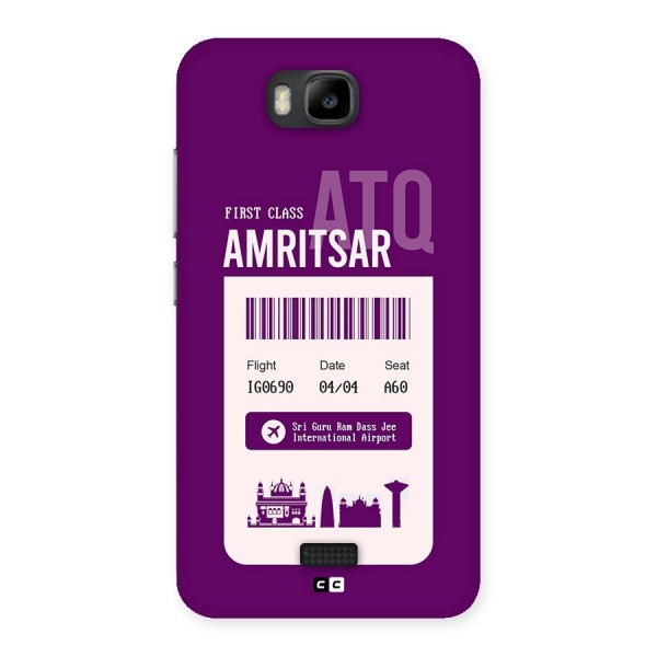 Amritsar Boarding Pass Back Case for Honor Bee