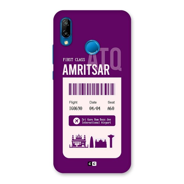 Amritsar Boarding Pass Back Case for Huawei P20 Lite