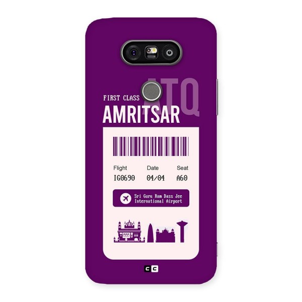 Amritsar Boarding Pass Back Case for LG G5