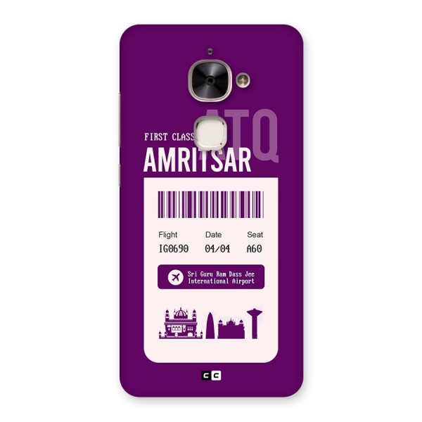 Amritsar Boarding Pass Back Case for Le 2