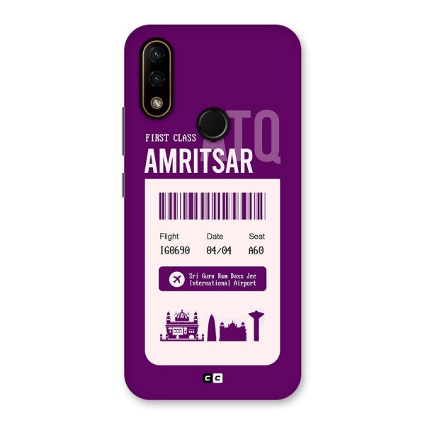 Amritsar Boarding Pass Back Case for Lenovo A6 Note