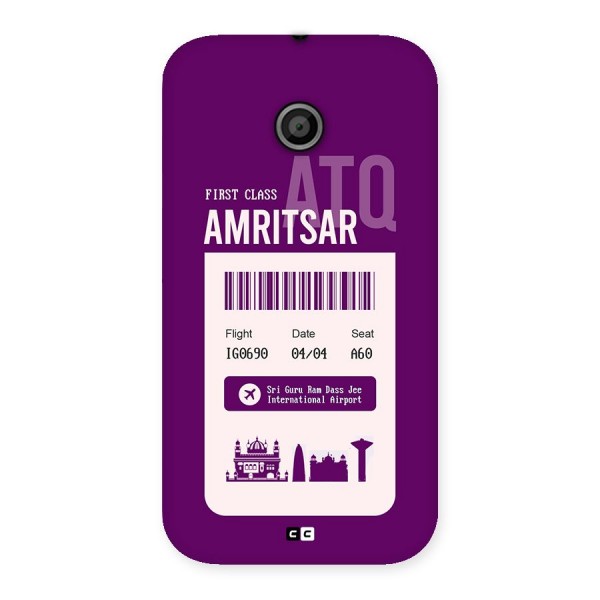 Amritsar Boarding Pass Back Case for Moto E