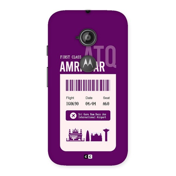 Amritsar Boarding Pass Back Case for Moto E 2nd Gen