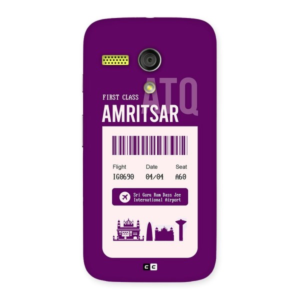 Amritsar Boarding Pass Back Case for Moto G