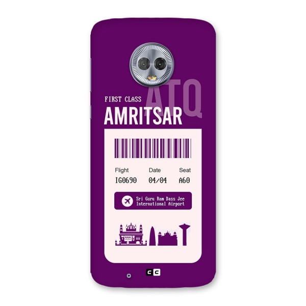 Amritsar Boarding Pass Back Case for Moto G6