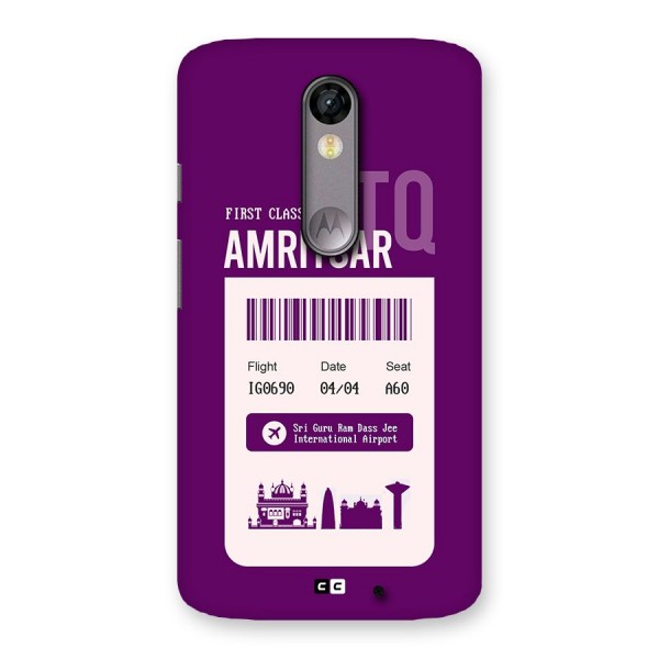 Amritsar Boarding Pass Back Case for Moto X Force