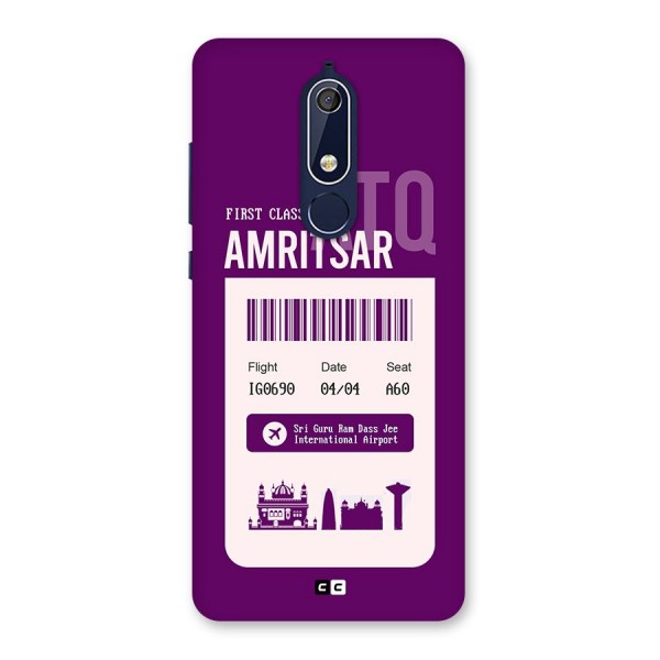 Amritsar Boarding Pass Back Case for Nokia 5.1