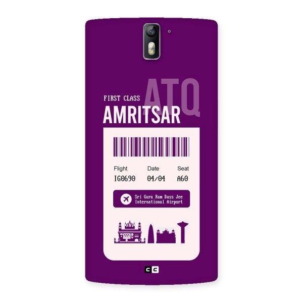 Amritsar Boarding Pass Back Case for OnePlus One