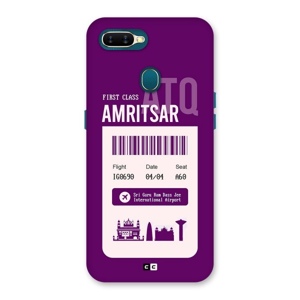 Amritsar Boarding Pass Back Case for Oppo A11k