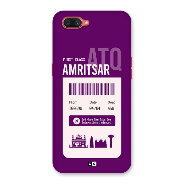 Amritsar Boarding Pass Back Case for Oppo A3s