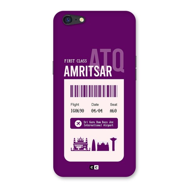 Amritsar Boarding Pass Back Case for Oppo A71