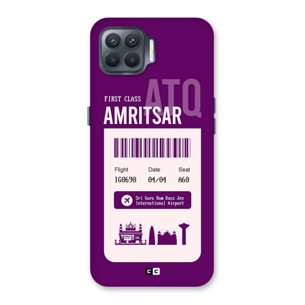 Amritsar Boarding Pass Back Case for Oppo F17 Pro