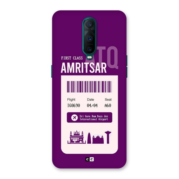 Amritsar Boarding Pass Back Case for Oppo R17 Pro