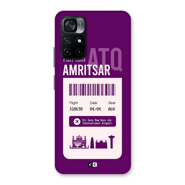 Amritsar Boarding Pass Back Case for Poco M4 Pro 5G