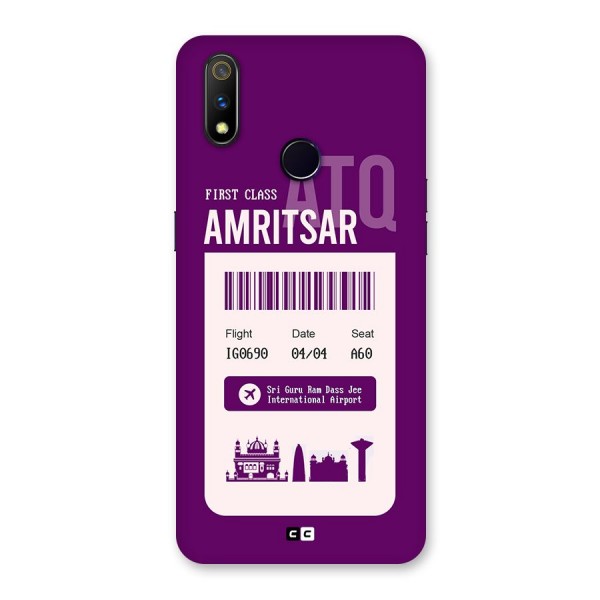 Amritsar Boarding Pass Back Case for Realme 3 Pro