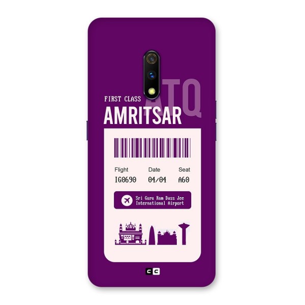 Amritsar Boarding Pass Back Case for Realme X