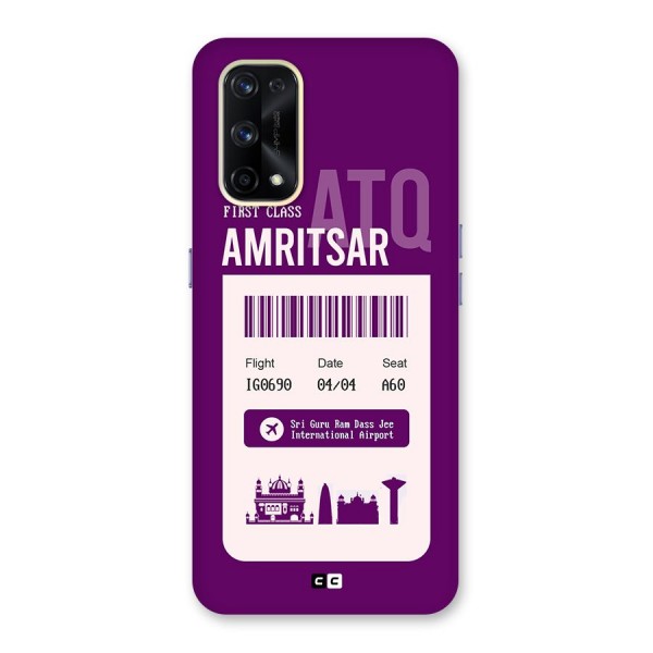 Amritsar Boarding Pass Glass Back Case for Realme X7 Pro