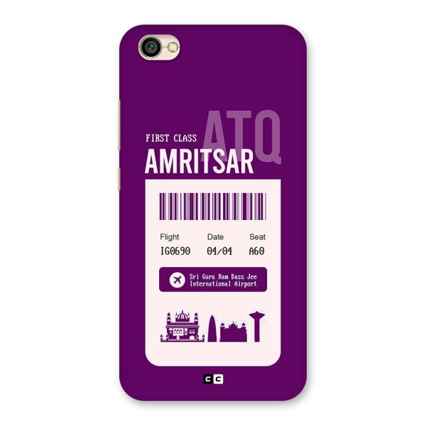 Amritsar Boarding Pass Back Case for Redmi Y1 Lite