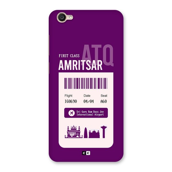 Amritsar Boarding Pass Back Case for Vivo Y55s