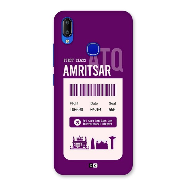 Amritsar Boarding Pass Back Case for Vivo Y91