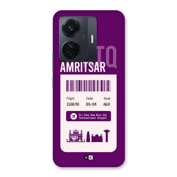 Amritsar Boarding Pass Back Case for Vivo iQOO Z6 Pro