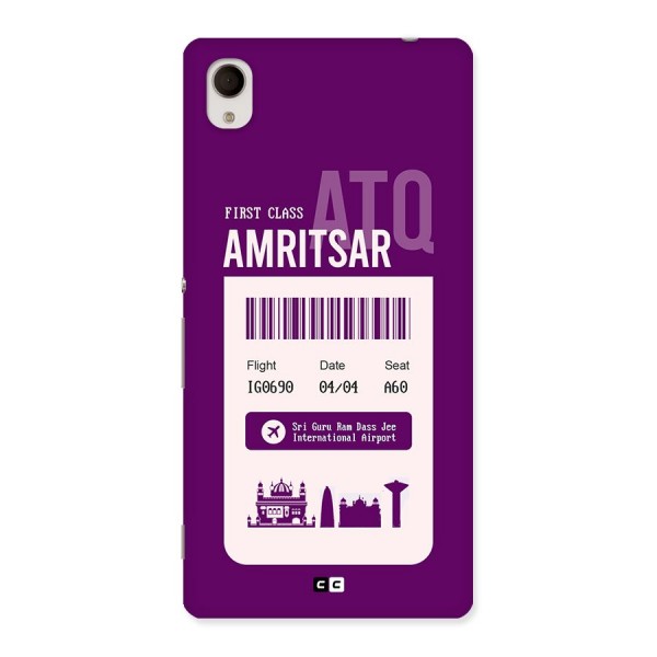 Amritsar Boarding Pass Back Case for Xperia M4