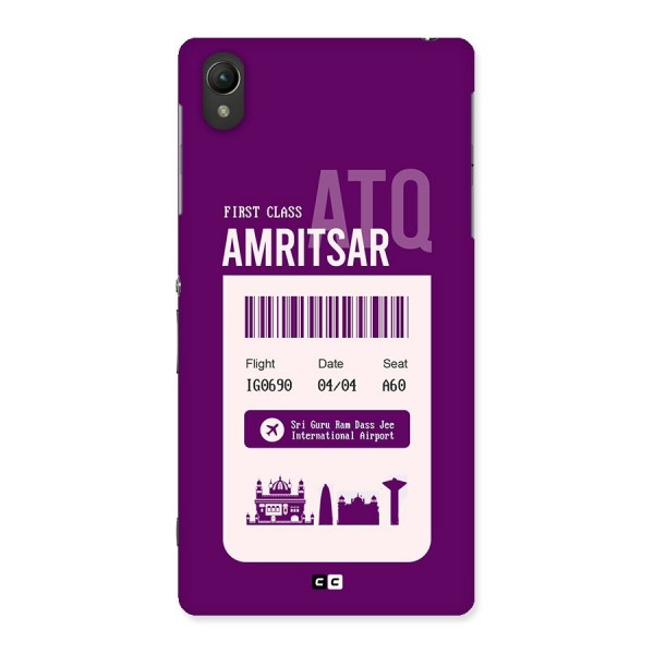 Amritsar Boarding Pass Back Case for Xperia Z2